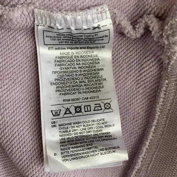 Adidas Originals Womens Trefoil Logo Soft Vision Purple Size Medium - Picture 7 of 7